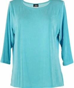 Jostar Non Iron ( Acetate ) Non Iron Quarter Sleeve Scoop Top-134AY-QRS1