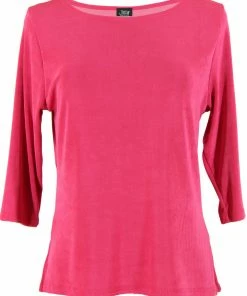 Jostar Non Iron ( Acetate ) Non Iron Quarter Sleeve Scoop Top-134AY-QRS1