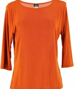 Jostar Non Iron ( Acetate ) Non Iron Quarter Sleeve Scoop Top-134AY-QRS1