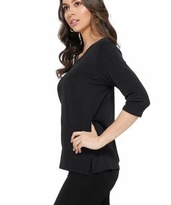 Quarter Sleeves Jostar Women's Stretch Scoop Neckline Quarter Sleeve Top-134BN-QRS1