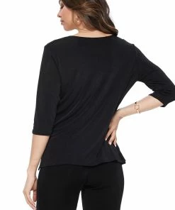 Quarter Sleeves Jostar Women's Stretch Scoop Neckline Quarter Sleeve Top-134BN-QRS1