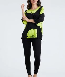 Jostar Women's Stretchy Merrow Top Three Quarter Print-158BN-QRP1-W113