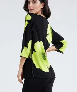 Jostar Women's Stretchy Merrow Top Three Quarter Print-158BN-QRP1-W113