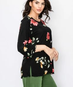 Tops Jostar Women's Stretchy Merrow Top Three Quarter Print-158BN-QRP1-W215