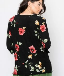 Tops Jostar Women's Stretchy Merrow Top Three Quarter Print-158BN-QRP1-W215