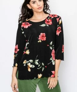 Tops Jostar Women's Stretchy Merrow Top Three Quarter Print-158BN-QRP1-W215