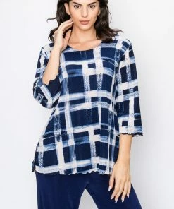 Jostar Women's Stretchy Merrow Top Three Quarter Print-158BN-QRP1-W216 Quarter Sleeves