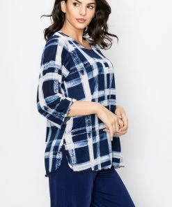 Jostar Women's Stretchy Merrow Top Three Quarter Print-158BN-QRP1-W216 Quarter Sleeves