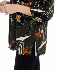 Jostar Women's Stretchy Merrow Top Three Quarter Print-158BN-QRP1-W239 Quarter Sleeves