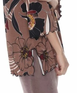 Jostar Women's Stretchy Merrow Top Three Quarter Print-158BN-QRP1-W239 Quarter Sleeves