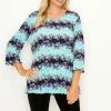Jostar Online Jostar Women's Stretchy Merrow Top Three Quarter Print-158BN-QRP1-W276 Quarter Sleeves