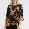 Tops Jostar Women's Stretchy Merrow Top Three Quarter Print-158BN-QRP1-W679