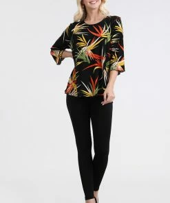 Tops Jostar Women's Stretchy Merrow Top Three Quarter Print-158BN-QRP1-W679