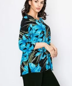 Jostar Women's Stretchy Merrow Top Three Quarter Print-158BN-QRP1-W683