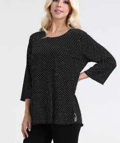 Jostar Women's Stretchy Merrow Top Three Quarter Print-158BN-QRP1-W990