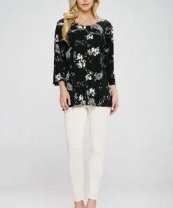 Tops Jostar Women's Stretchy Merrow Top Three Quarter Print-158BN-QRP1-W308