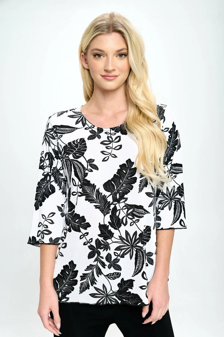 Jostar Online Stretchy Merrow Top Three Quarter Print-158BN-QRP1-W324