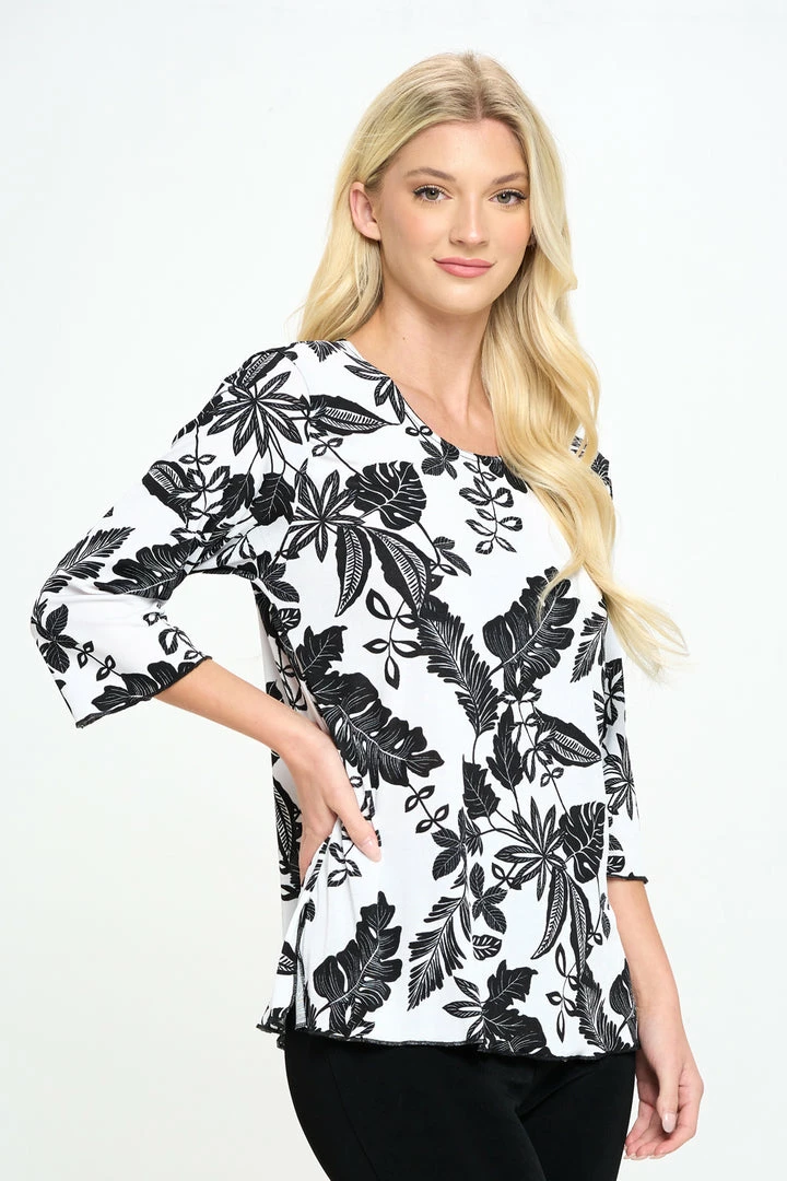 Jostar Online Stretchy Merrow Top Three Quarter Print-158BN-QRP1-W324