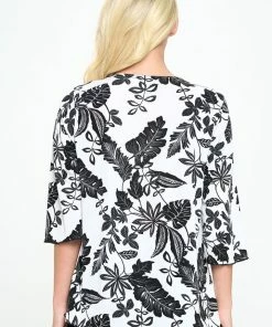 Jostar Online Stretchy Merrow Top Three Quarter Print-158BN-QRP1-W324