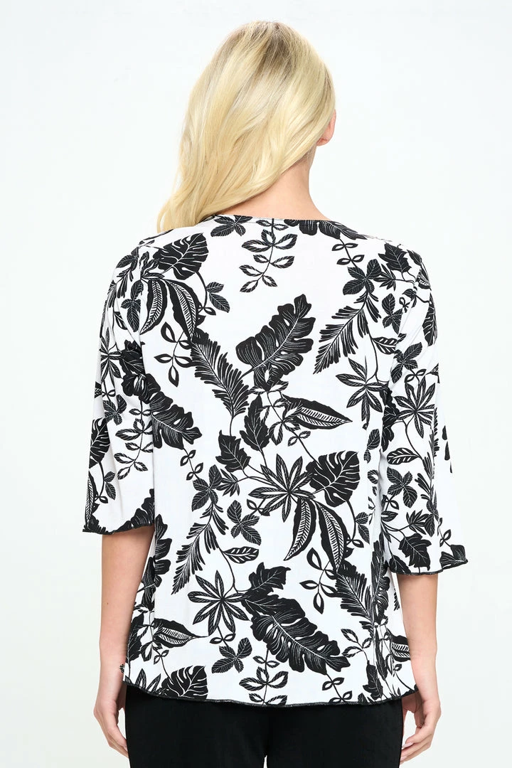 Jostar Online Stretchy Merrow Top Three Quarter Print-158BN-QRP1-W324