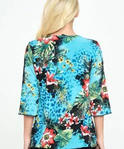 Jostar Stretchy Merrow Top Three Quarter Print-158BN-QRP1-W326 Tops