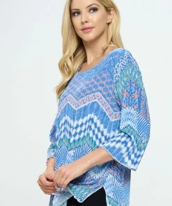 Jostar Stretchy Merrow Top Three Quarter Print-158BN-QRP1-W362