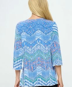 Jostar Stretchy Merrow Top Three Quarter Print-158BN-QRP1-W362