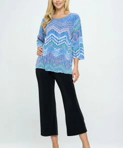 Jostar Stretchy Merrow Top Three Quarter Print-158BN-QRP1-W362