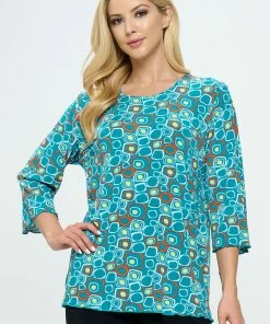 Jostar Stretchy Merrow Top Three Quarter Print-158BN-QRP1-W363