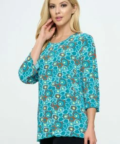 Jostar Stretchy Merrow Top Three Quarter Print-158BN-QRP1-W363