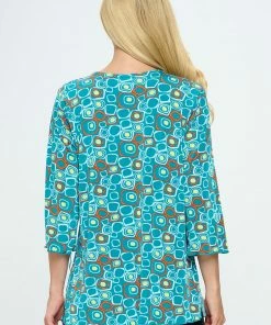 Jostar Stretchy Merrow Top Three Quarter Print-158BN-QRP1-W363