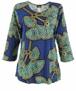 Jostar Women's Stretchy Merrow Top Three Quarter Print-158BN-QRP1-W076