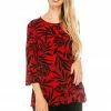 Jostar Women's Stretchy Merrow Top Three Quarter Print-158BN-QRP1-W173