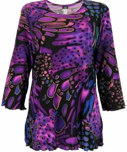 Jostar Women's Stretchy Merrow Top Three Quarter Print-158BN-QRP1-W207 Tops