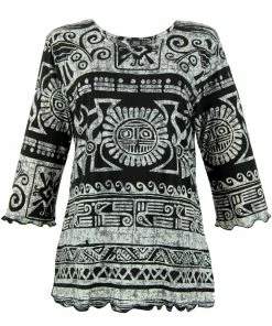 Tops Jostar Women's Stretchy Merrow Top Three Quarter Print-158BN-QRP1-W901