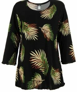 Jostar Women's Stretchy Merrow Top 3/4 Sleeve Print Plus, 158BN-QXP-W002 Tops