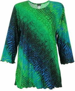 Jostar Women's Stretchy Merrow Top 3/4 Sleeve Print Plus, 158BN-QXP-W182 Tops