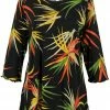 Tops Jostar Women's Stretchy Merrow Top 3/4 Sleeve Print Plus, 158BN-QXP-W679