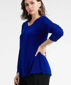 Jostar Non Iron ( Acetate ) Non Iron Long Sleeve Scoop Neck Top-193AY-LRS1
