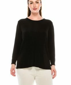Jostar Non Iron ( Acetate ) Non Iron Long Sleeve Scoop Neck Top-193AY-LRS1