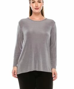 Jostar Non Iron ( Acetate ) Non Iron Long Sleeve Scoop Neck Top-193AY-LRS1