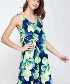Jostar HIT Missy Tank Dress Sleeveless Prints-703HT-TP-W050 Short Length