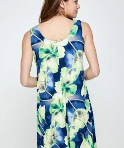 Jostar HIT Missy Tank Dress Sleeveless Prints-703HT-TP-W050 Short Length