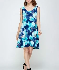 Jostar HIT Missy Tank Dress Sleeveless Prints-703HT-TP-W050 Short Length