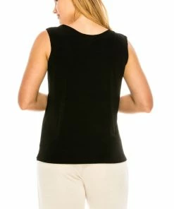 Tops Jostar Women's Non Iron Vented Tank Top Rhinestones-210AY-TRS1-R-R077