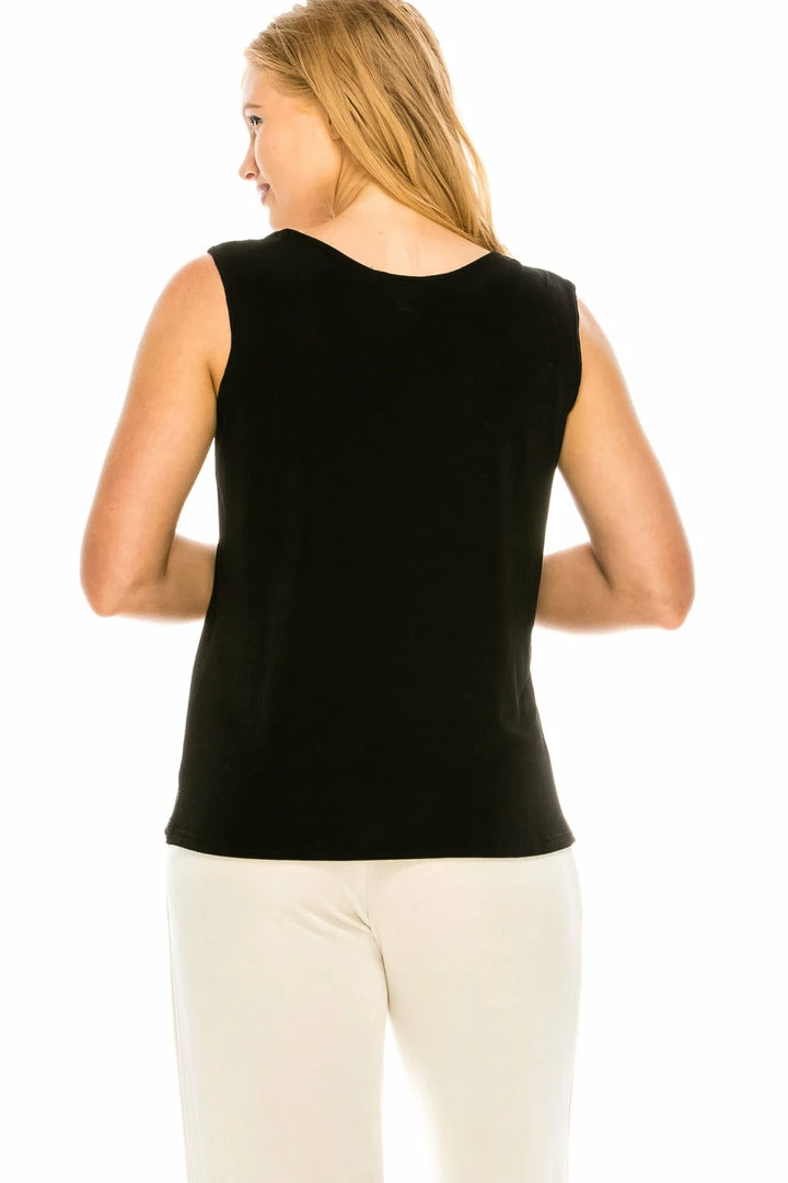 Tops Jostar Women's Non Iron Vented Tank Top Rhinestones-210AY-TRS1-R-R077