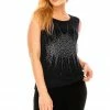 Jostar Women's Non Iron Vented Tank Top Rhinestones, 210AY-TX-R-R094