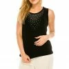 Jostar Women's Non Iron Vented Tank Top Rhinestones-210AY-TRS1-R-R094 Non Iron ( Acetate )