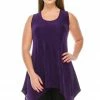 Jostar HIT Side Drop Tank Tunic In Plus Size, 230HT-TX Sleeveless