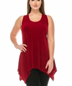 Jostar HIT Side Drop Tank Tunic In Plus Size, 230HT-TX Sleeveless